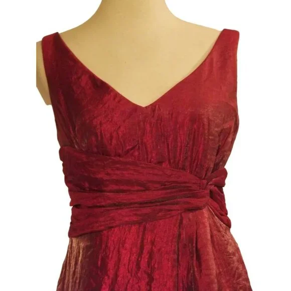 🆕MAX & CLEO (BCBG Max Azria) Bubble Hem Shimmer Metallic Pink Dress 6 - Picture 10 of 11